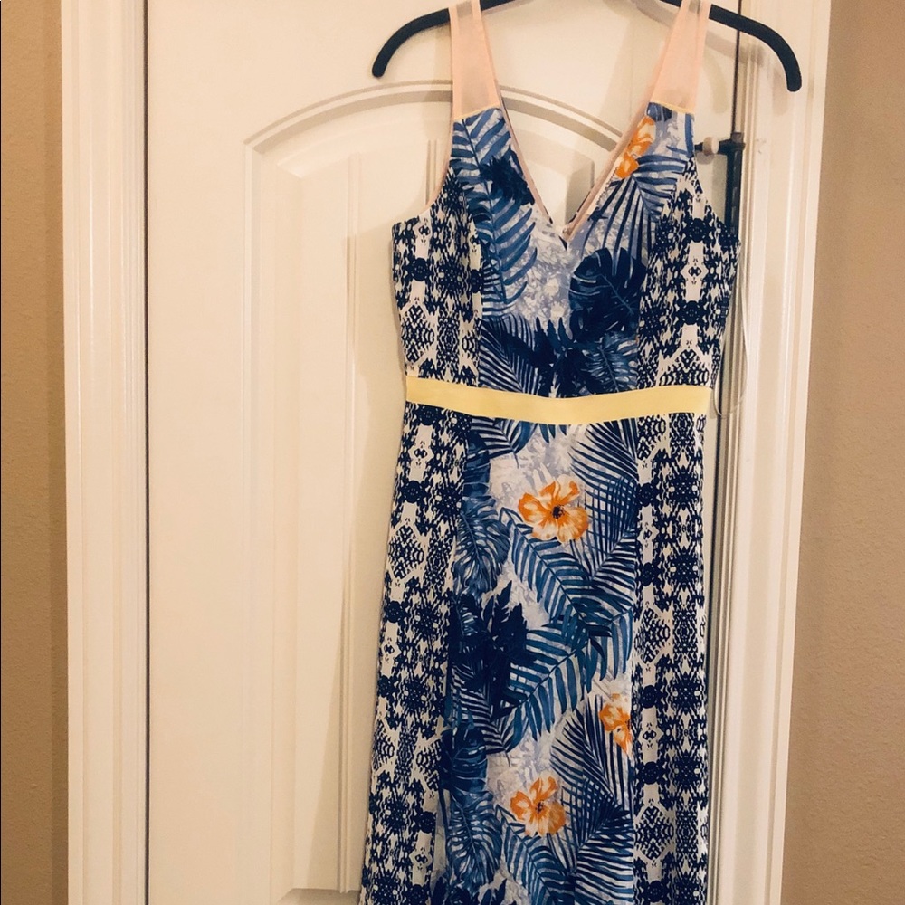 Jealous Tomato Tropical Maxi Dress Size Small